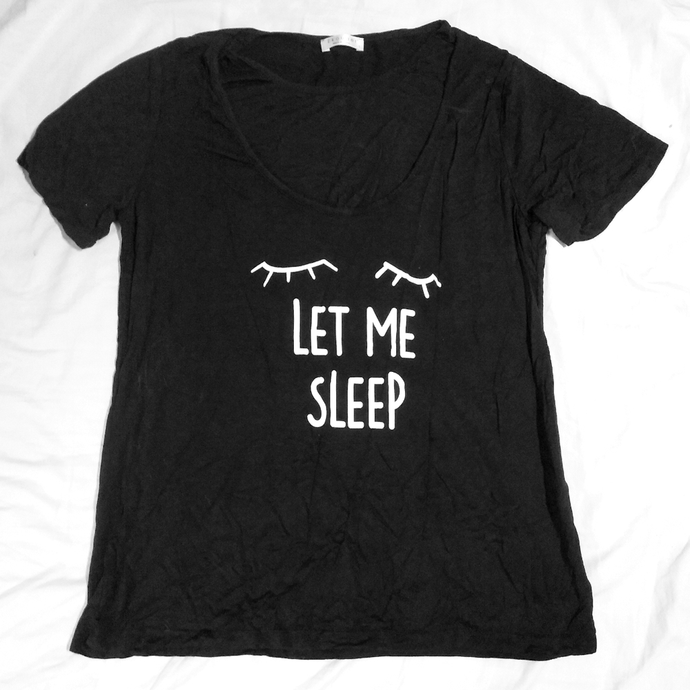 "let me sleep" nursing top